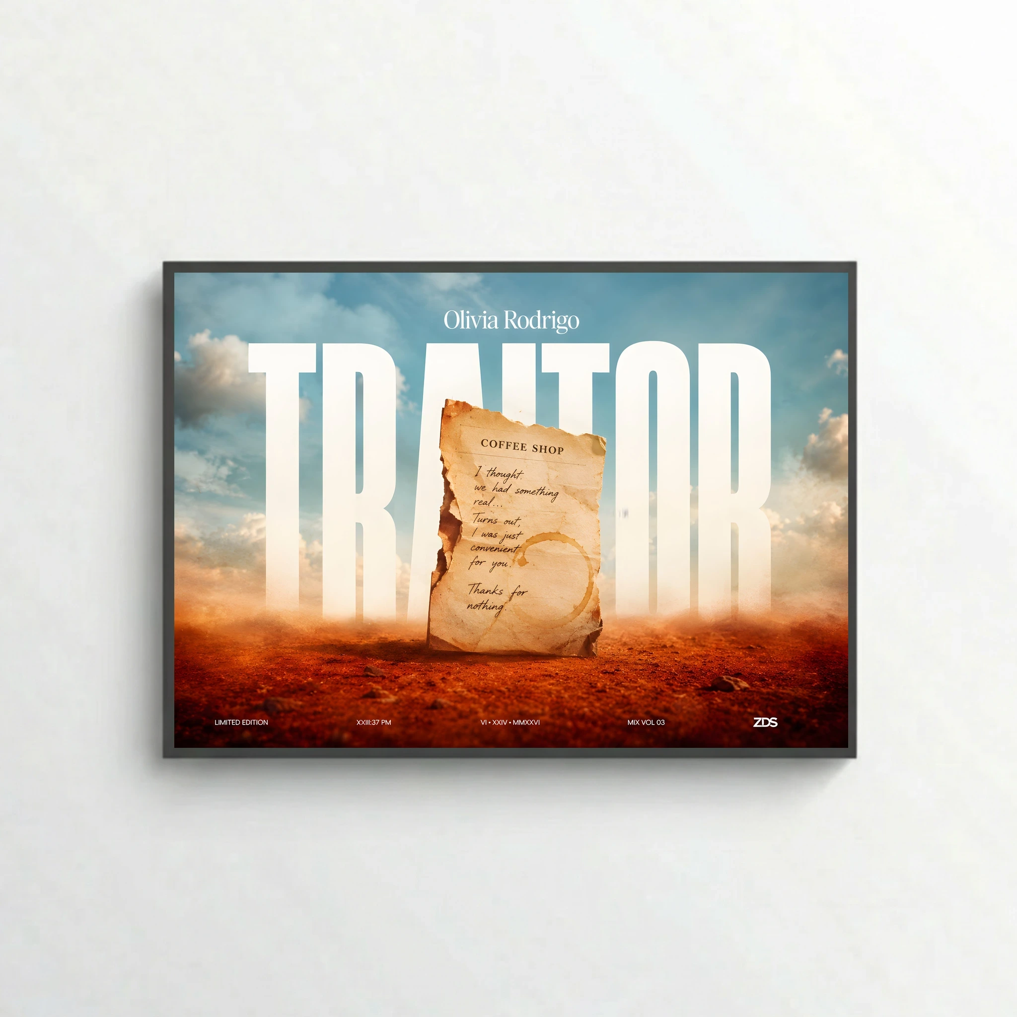 TRAITOR - Editorial Series - Music Wall Art Posters