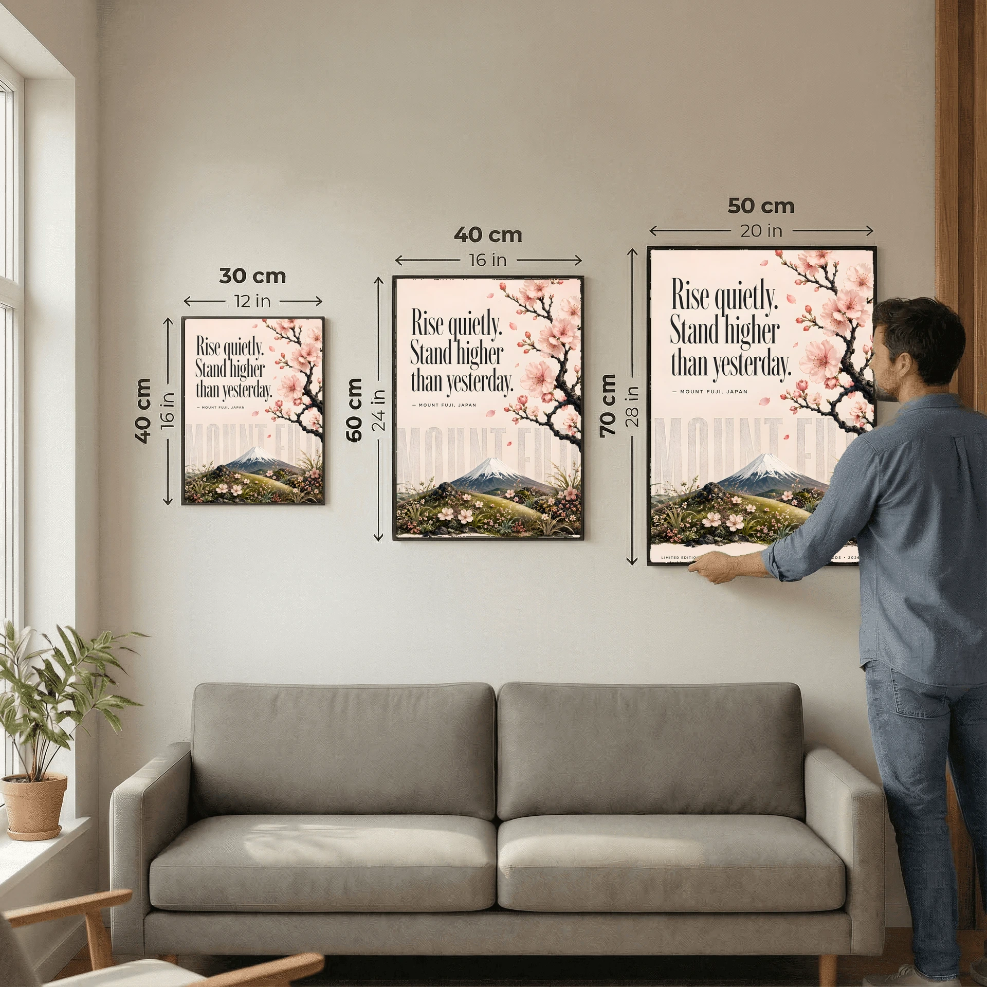 MOUNT FUJI, JAPAN - LIMITED EDITION Series - Quote Wall Art Posters