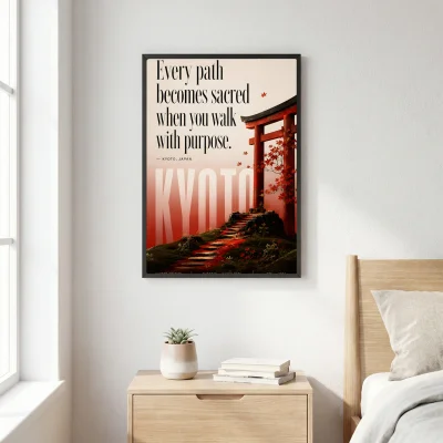 KYOTO, JAPAN - LIMITED EDITION Series - Quote Wall Art Posters