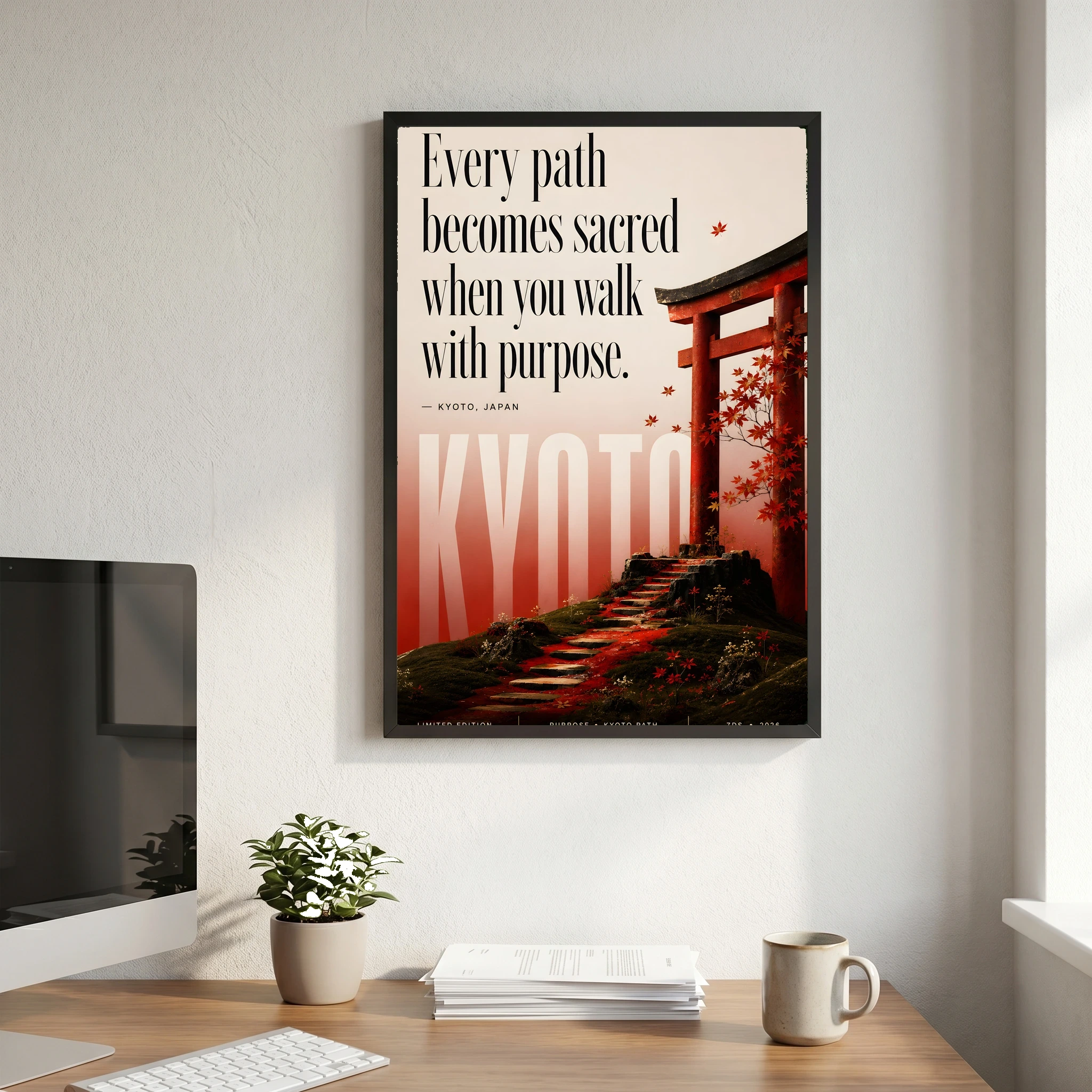 KYOTO, JAPAN - LIMITED EDITION Series - Quote Wall Art Posters