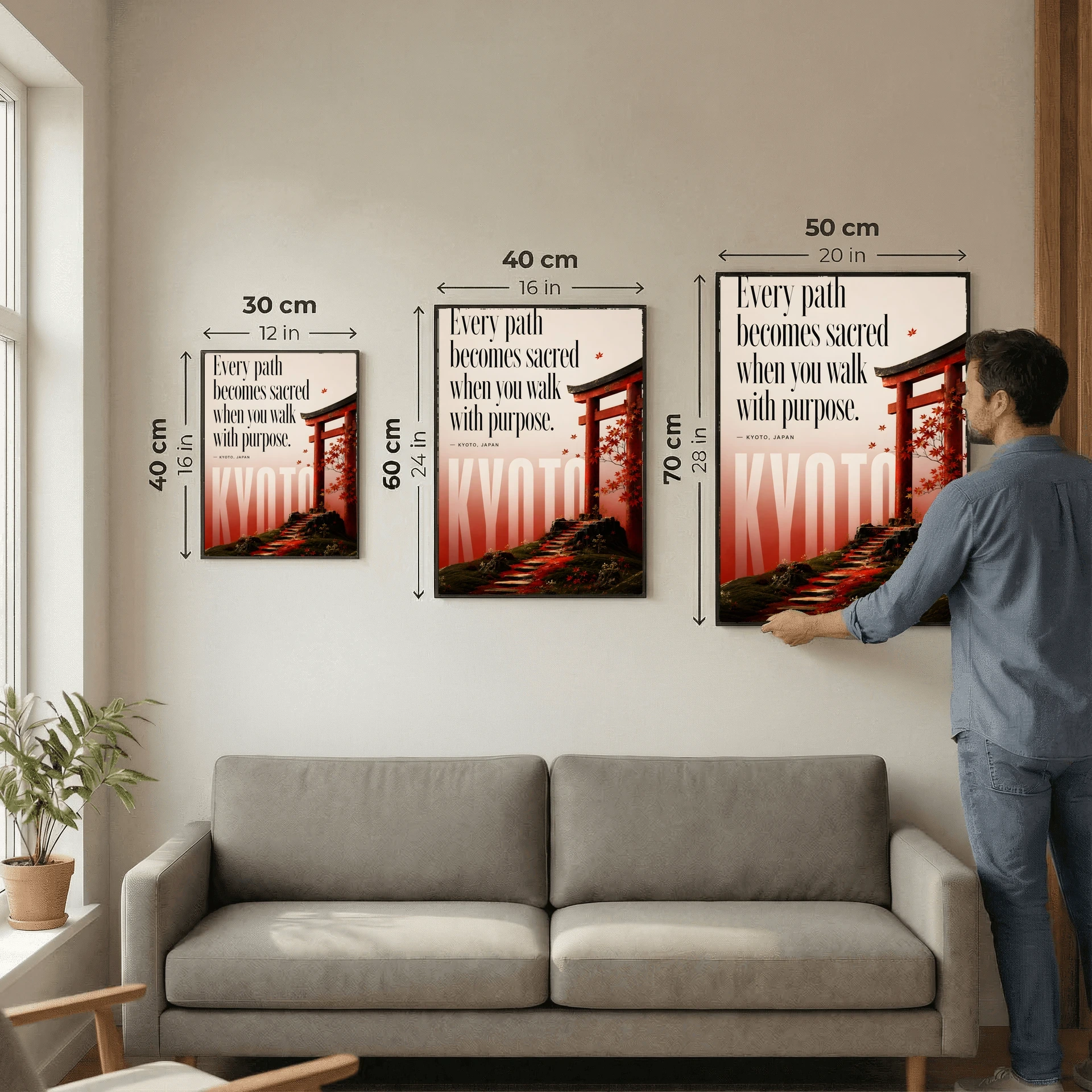 KYOTO, JAPAN - LIMITED EDITION Series - Quote Wall Art Posters