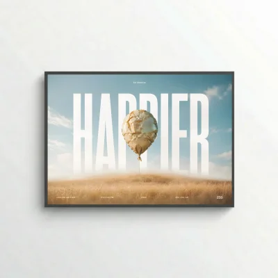 HAPPIER - Editorial Series - Music Wall Art Posters