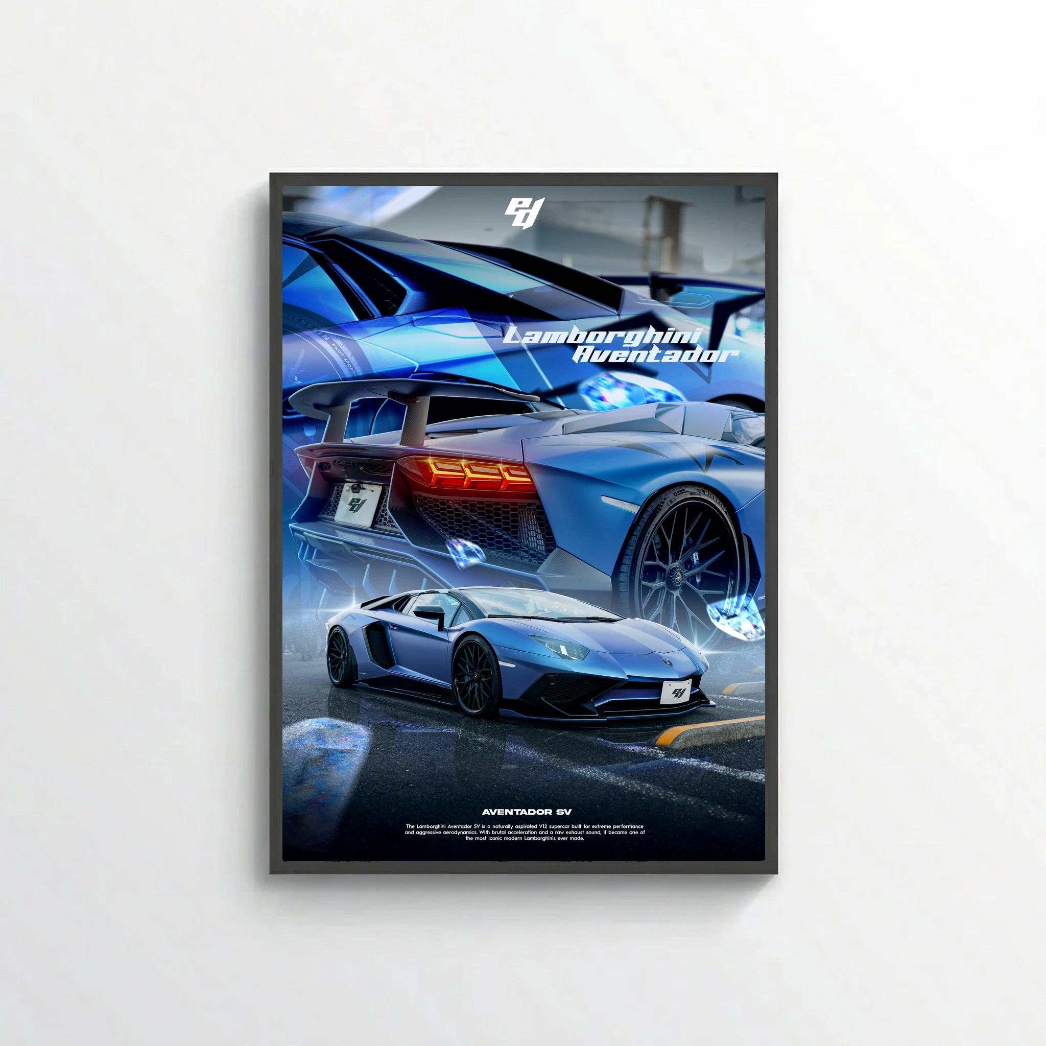 Lamborghini Aventador SV - Car Poster