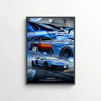 Lamborghini Aventador SV - Car Poster