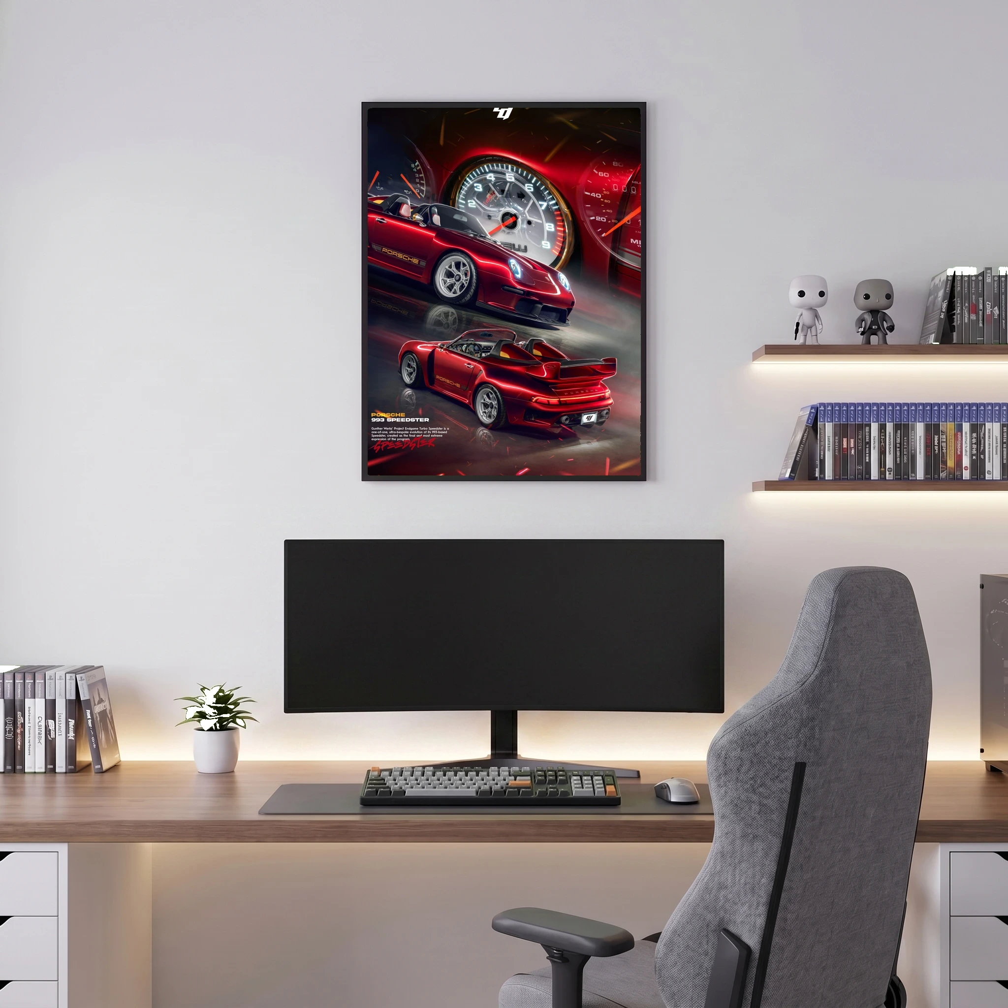 Porsche 993 Speedster - Car Poster