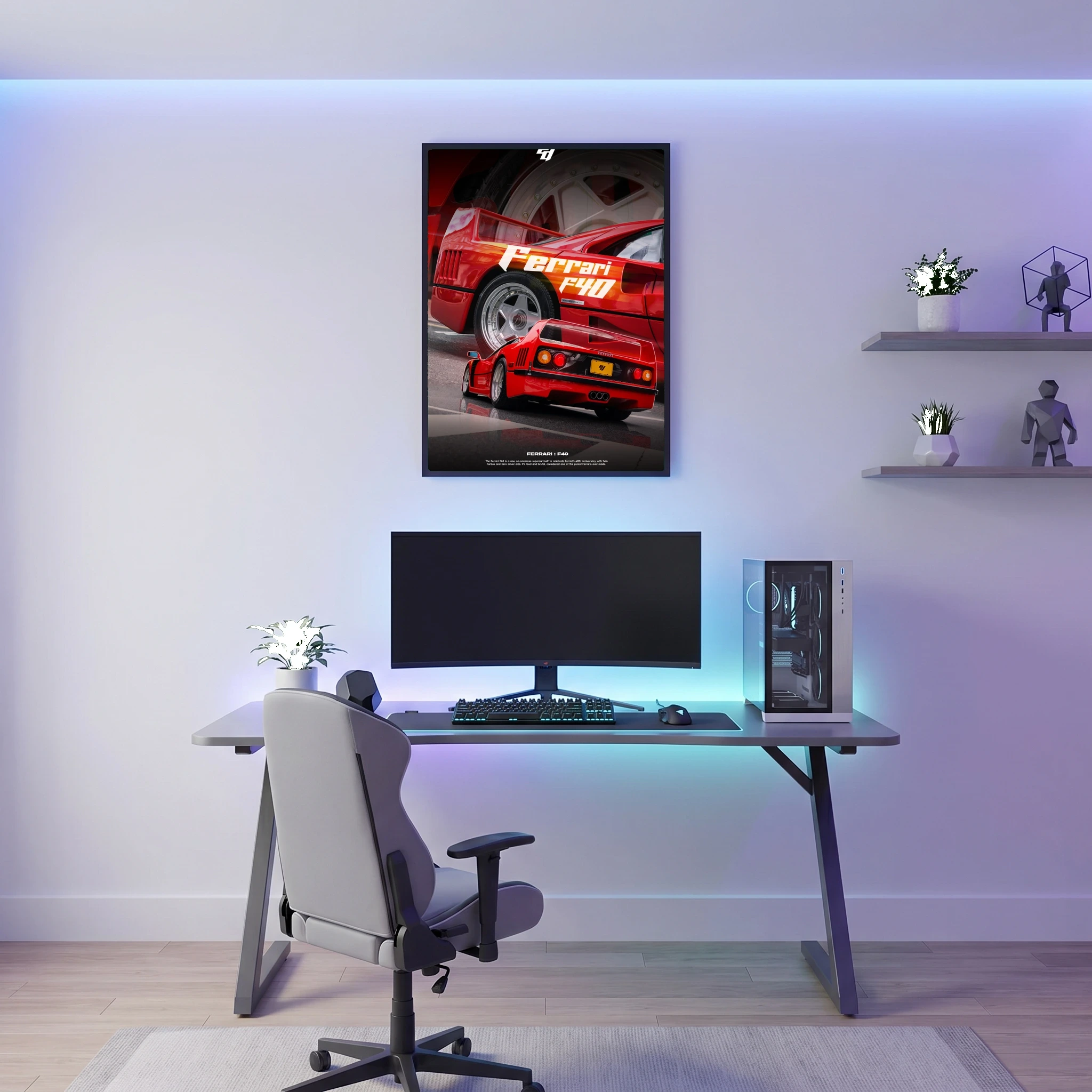 Ferrari F40 - Car Poster