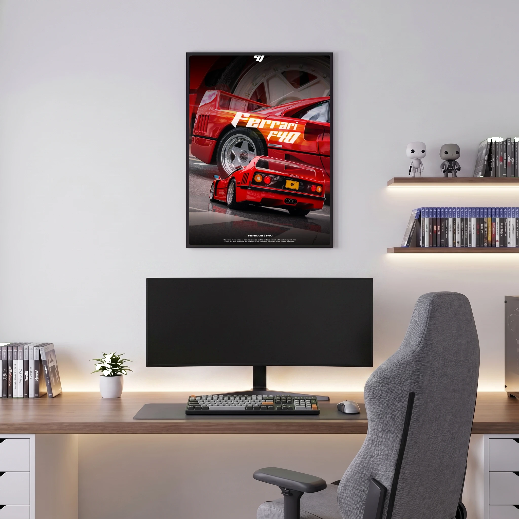 Ferrari F40 - Car Poster