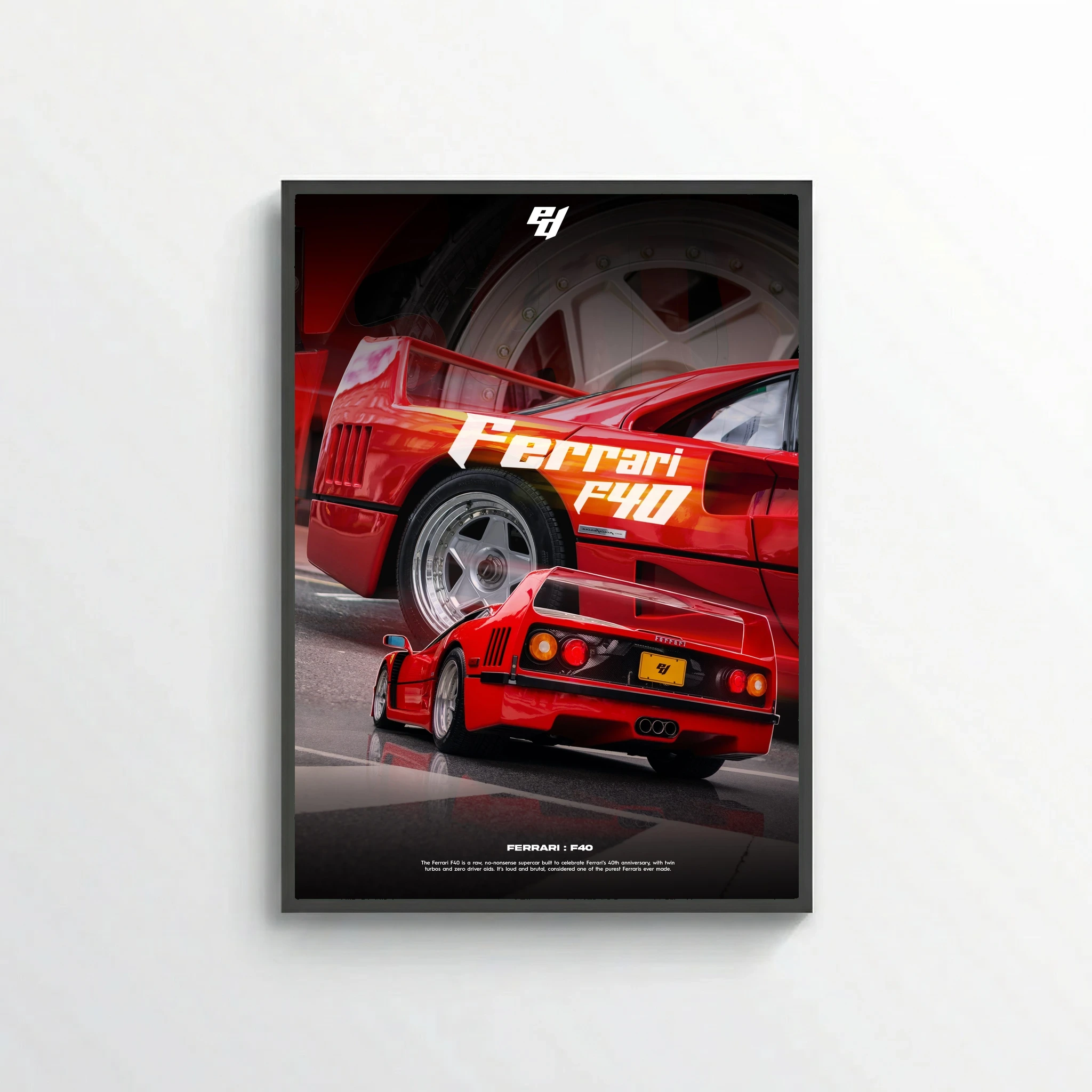 Ferrari F40 - Car Poster
