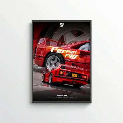 Ferrari F40 - Car Poster