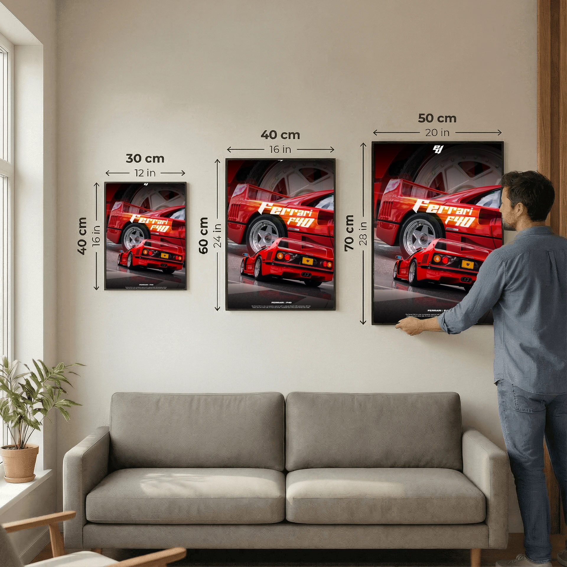 Ferrari F40 - Car Poster