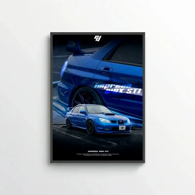 Subaru Impreza WRX STI - Car Poster