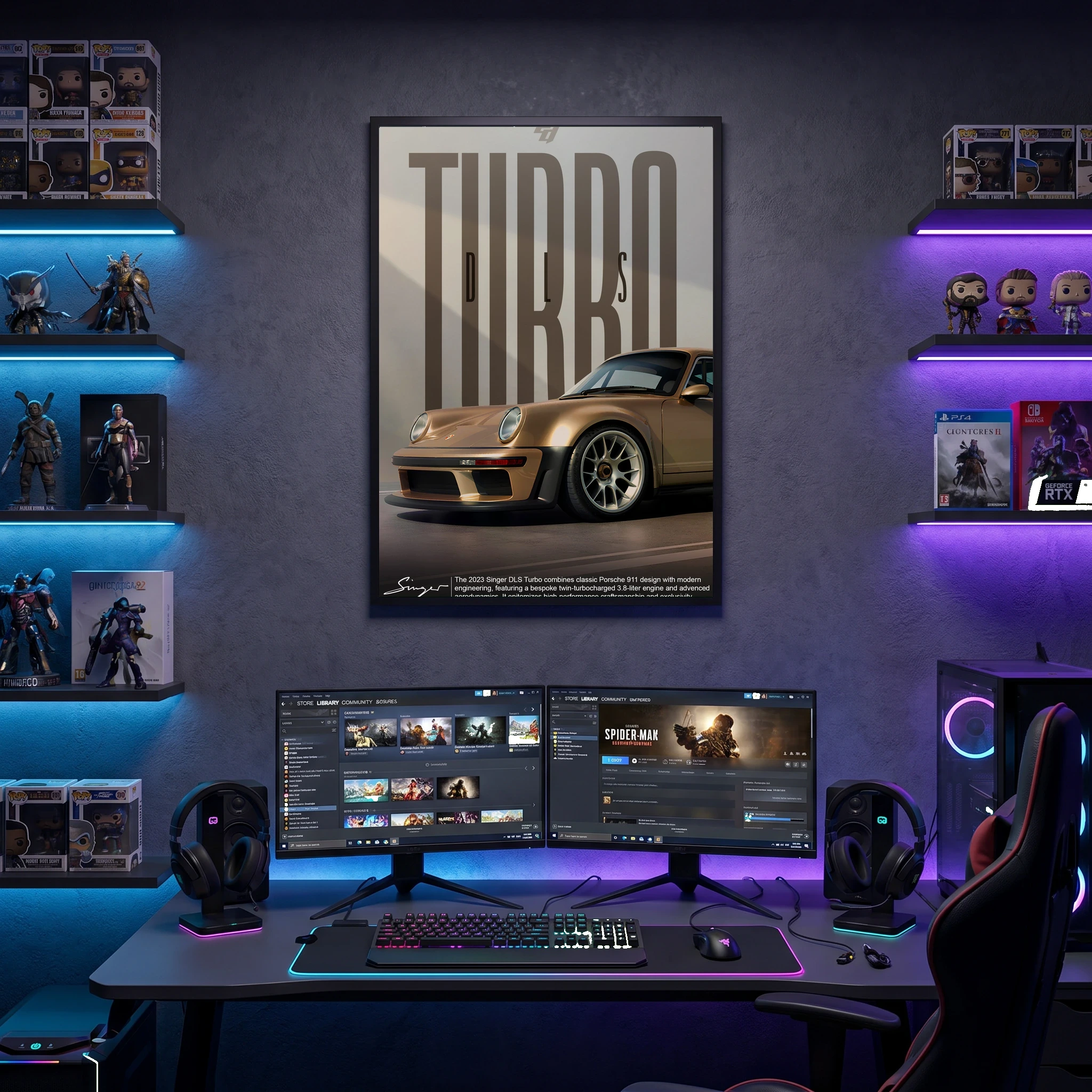 Porsche Singer DLS Turbo - Car Poster