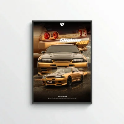 Nissan Skyline R32 - Car Poster