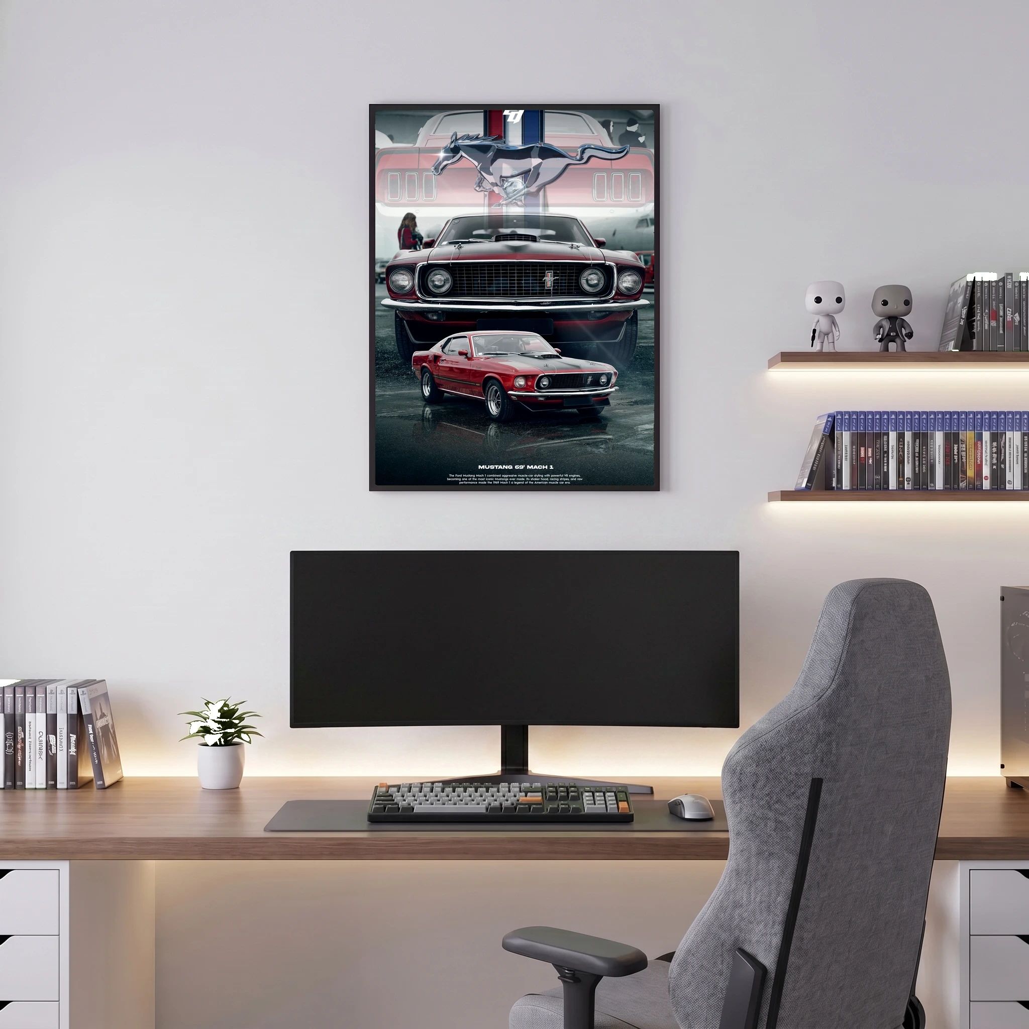 Ford Mustang 69' Mach1 - Car Poster