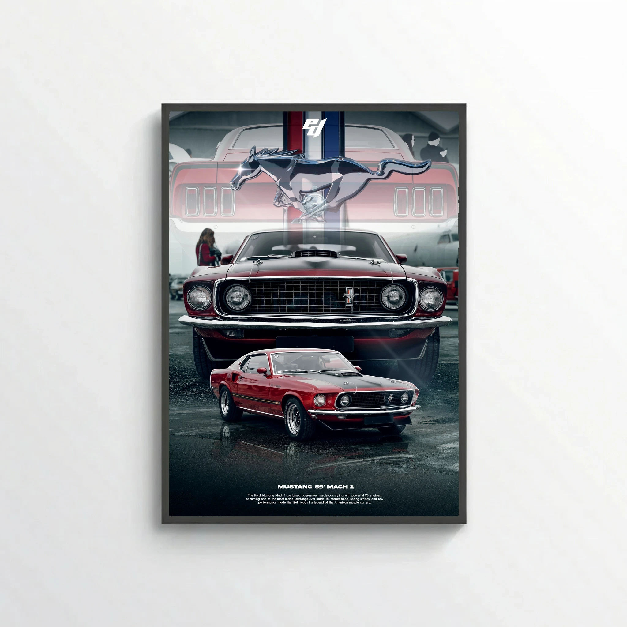Ford Mustang 69' Mach1 - Car Poster