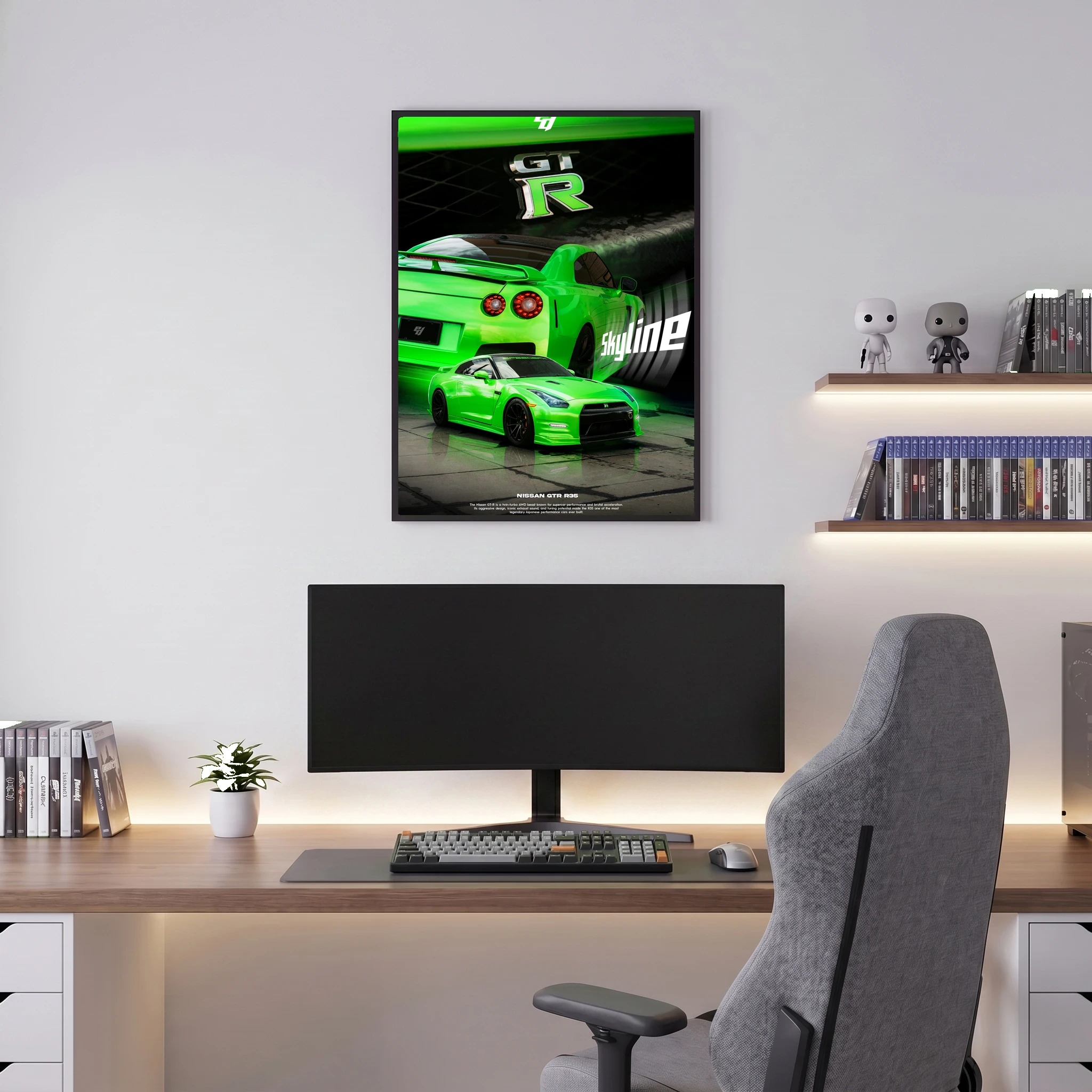 Nissan Skyline GTR R35 - Car Poster