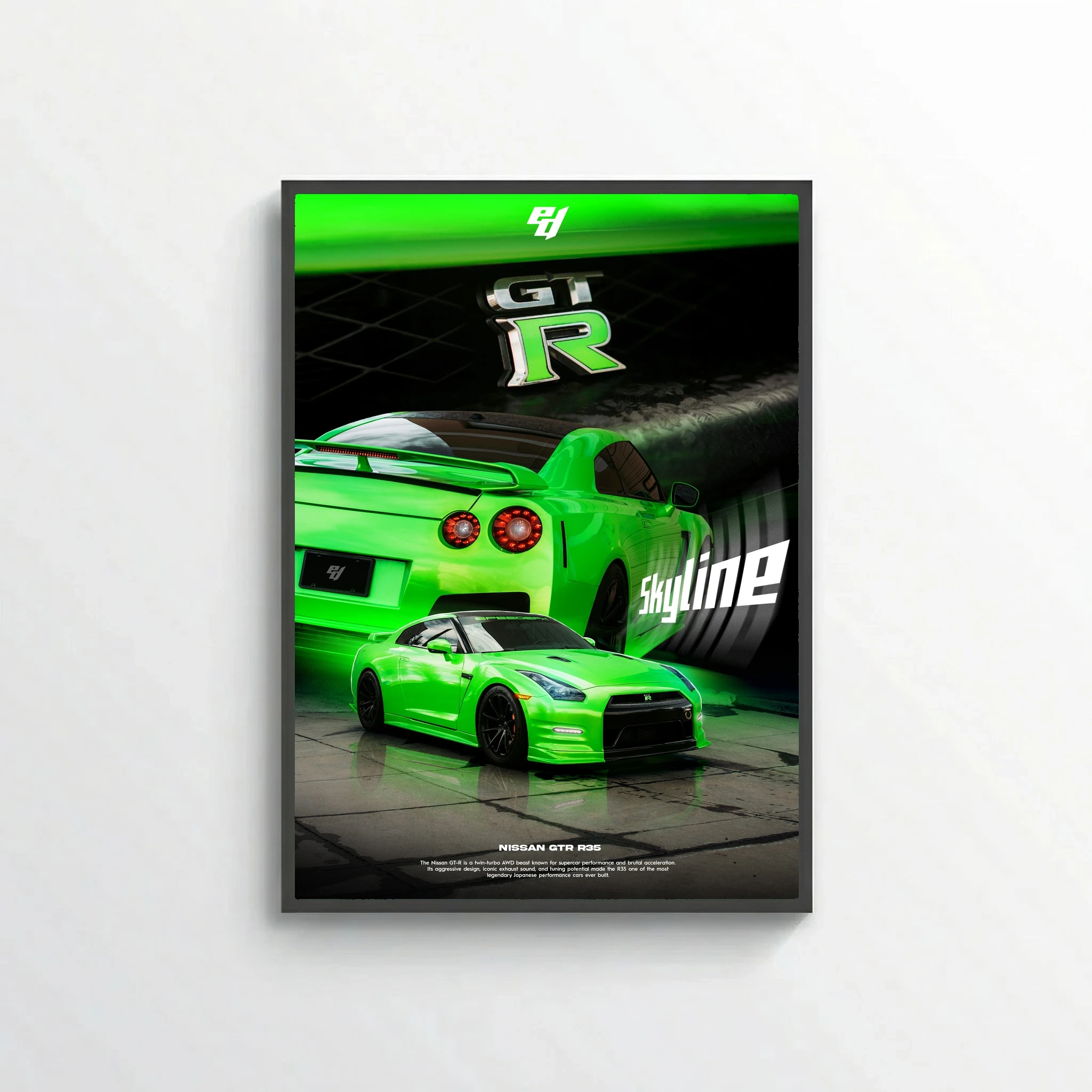 Nissan Skyline GTR R35 - Car Poster