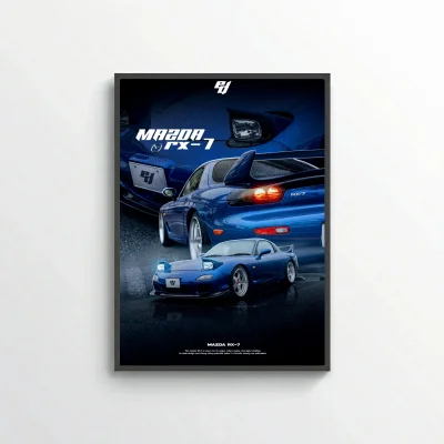 Mazda RX-7 - Car Poster