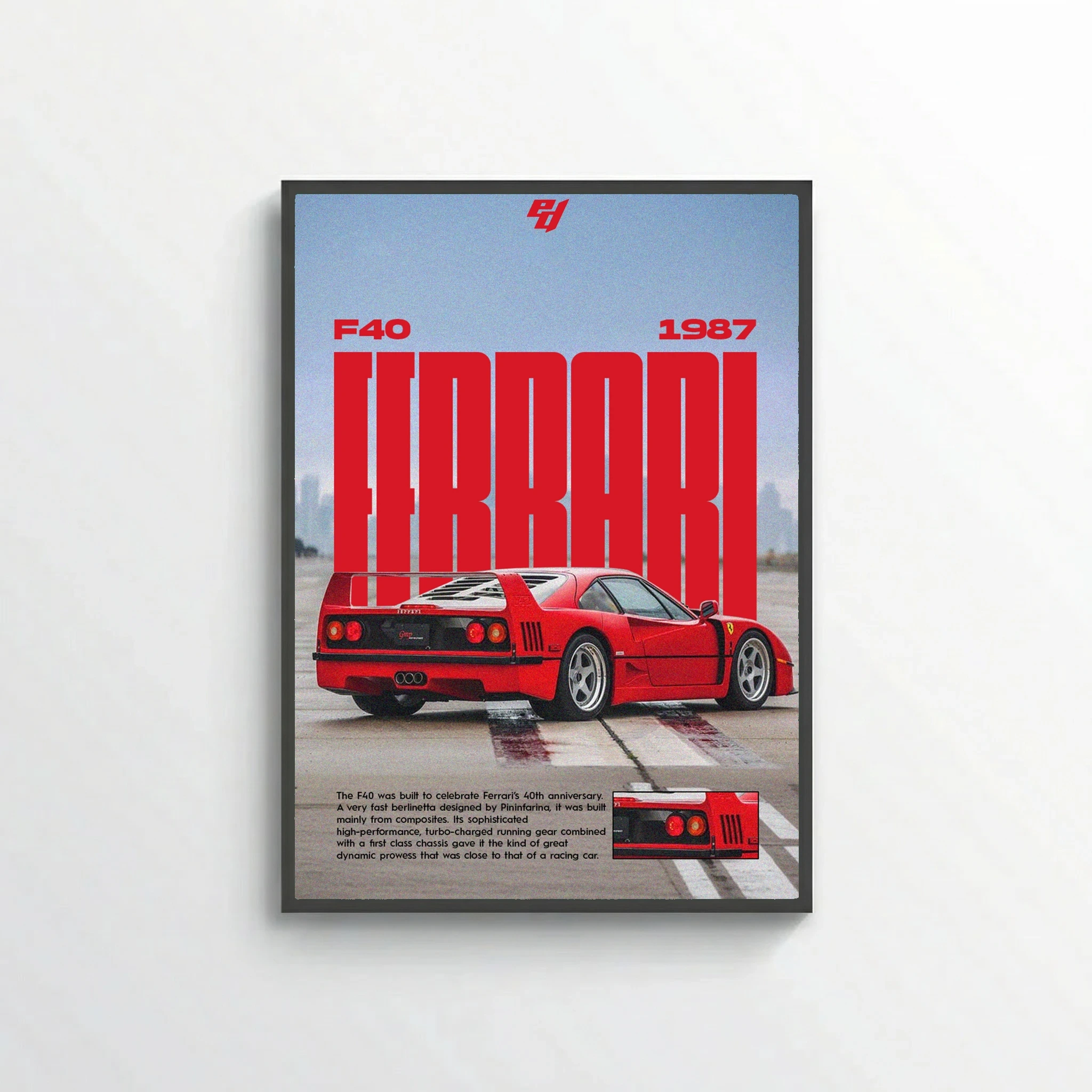 Ferrari f40 - Car Poster