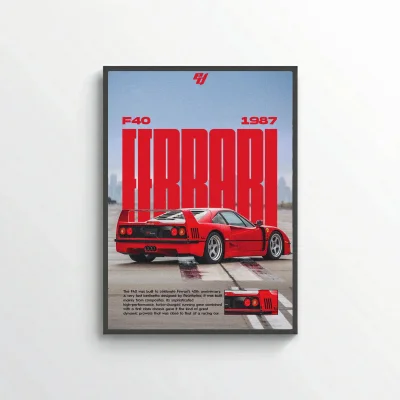 Ferrari f40 - Car Poster