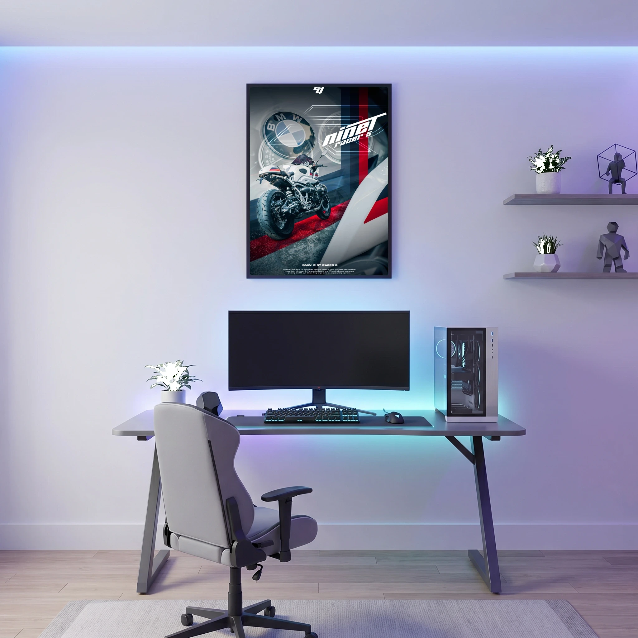 BMW R nineT Racer S - Motorcycle Poster