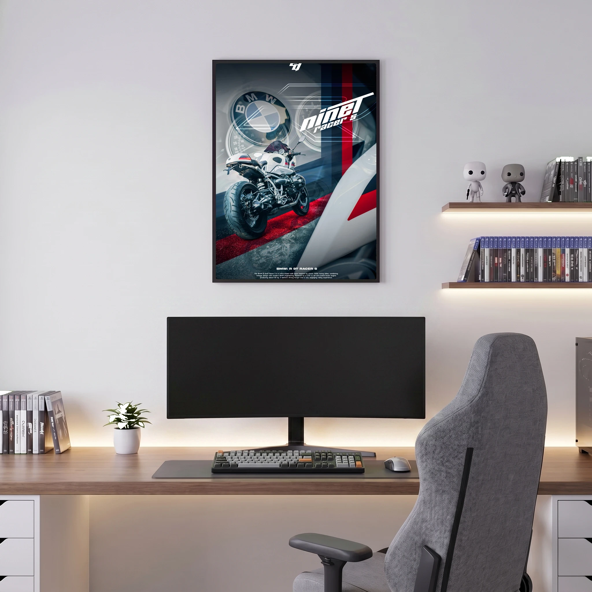 BMW R nineT Racer S - Motorcycle Poster