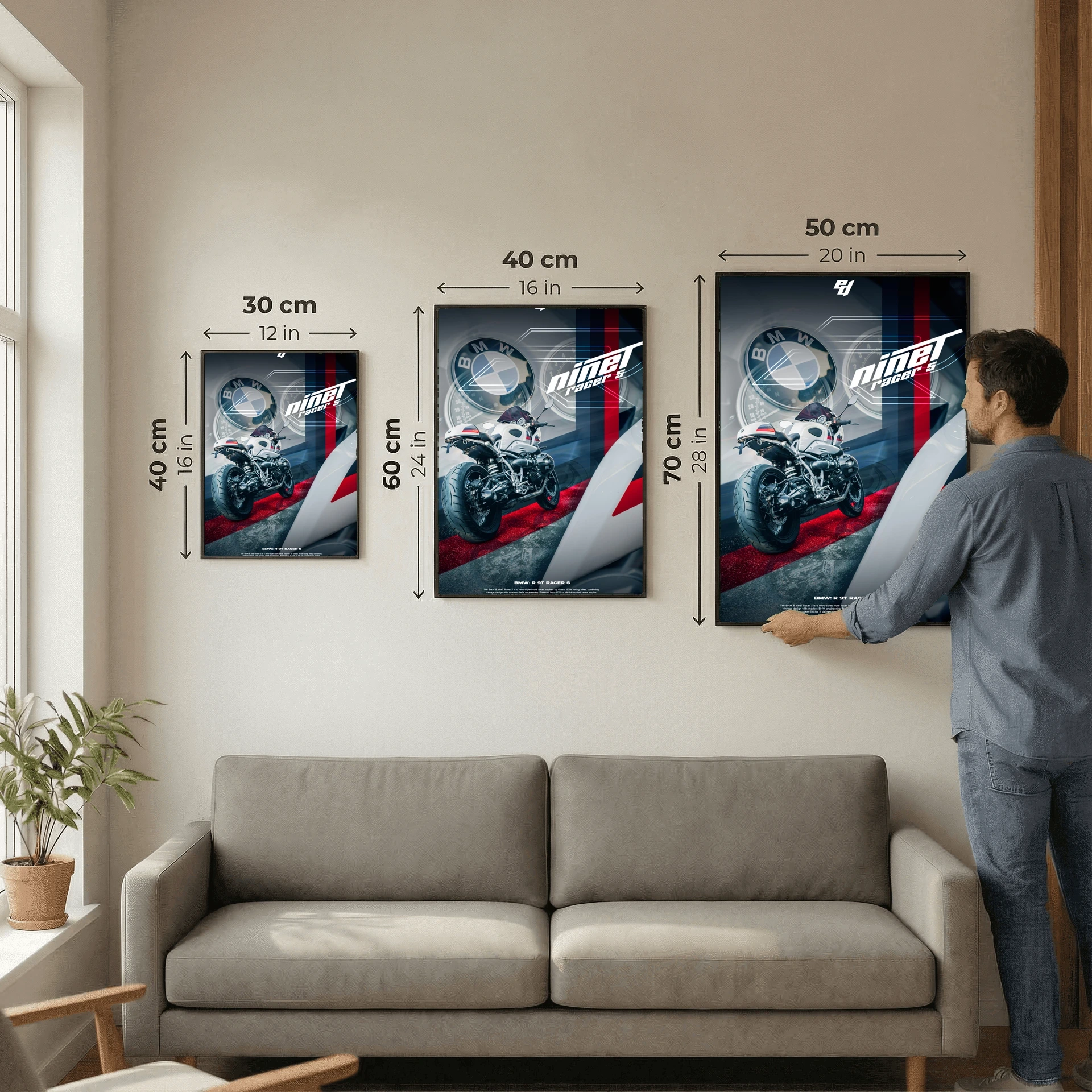 BMW R nineT Racer S - Motorcycle Poster