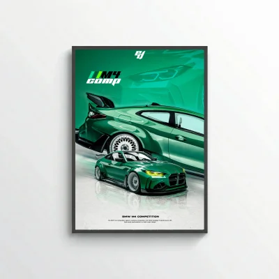 BMW M4 Competition - Car Poster
