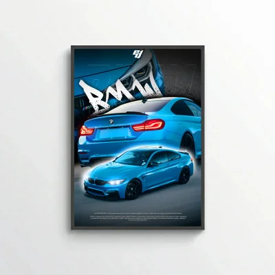 BMW M4 - Car Poster