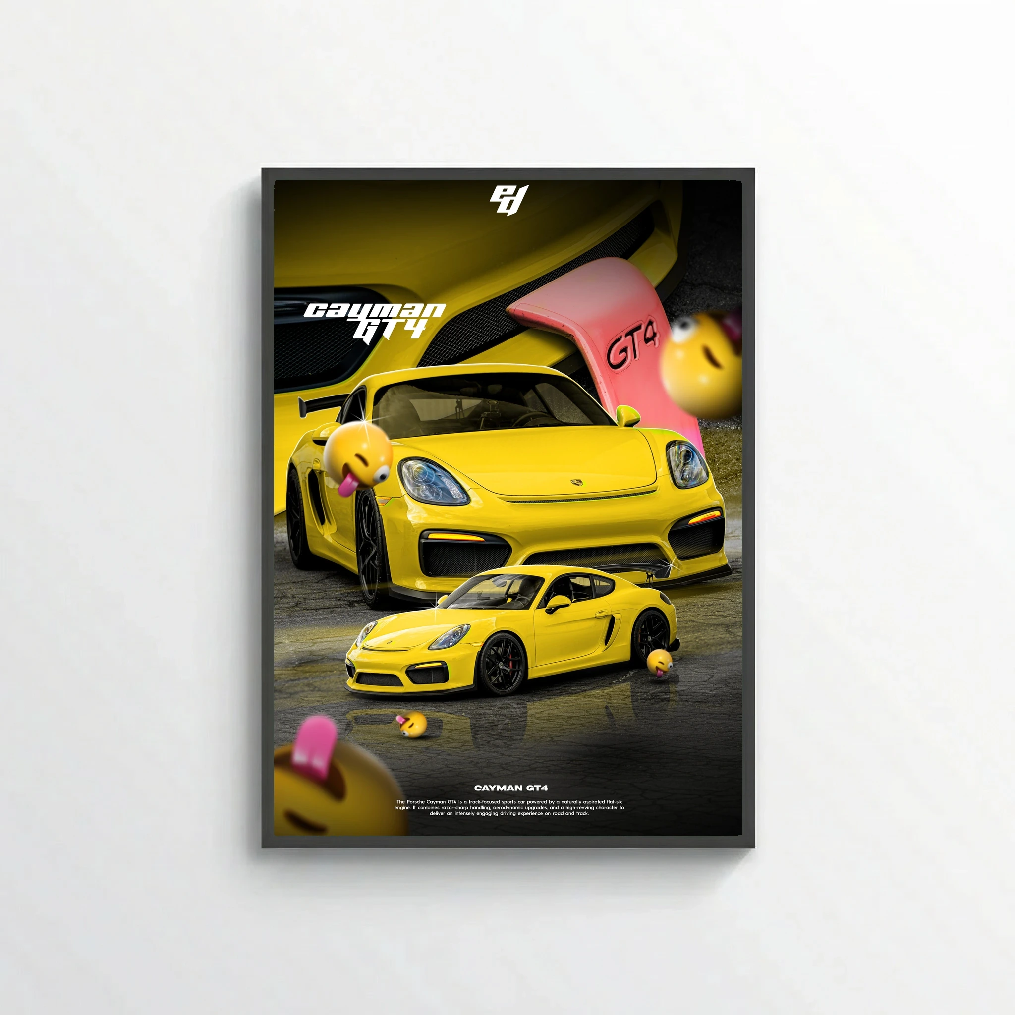Porsche Cayman GT4 - Car Poster