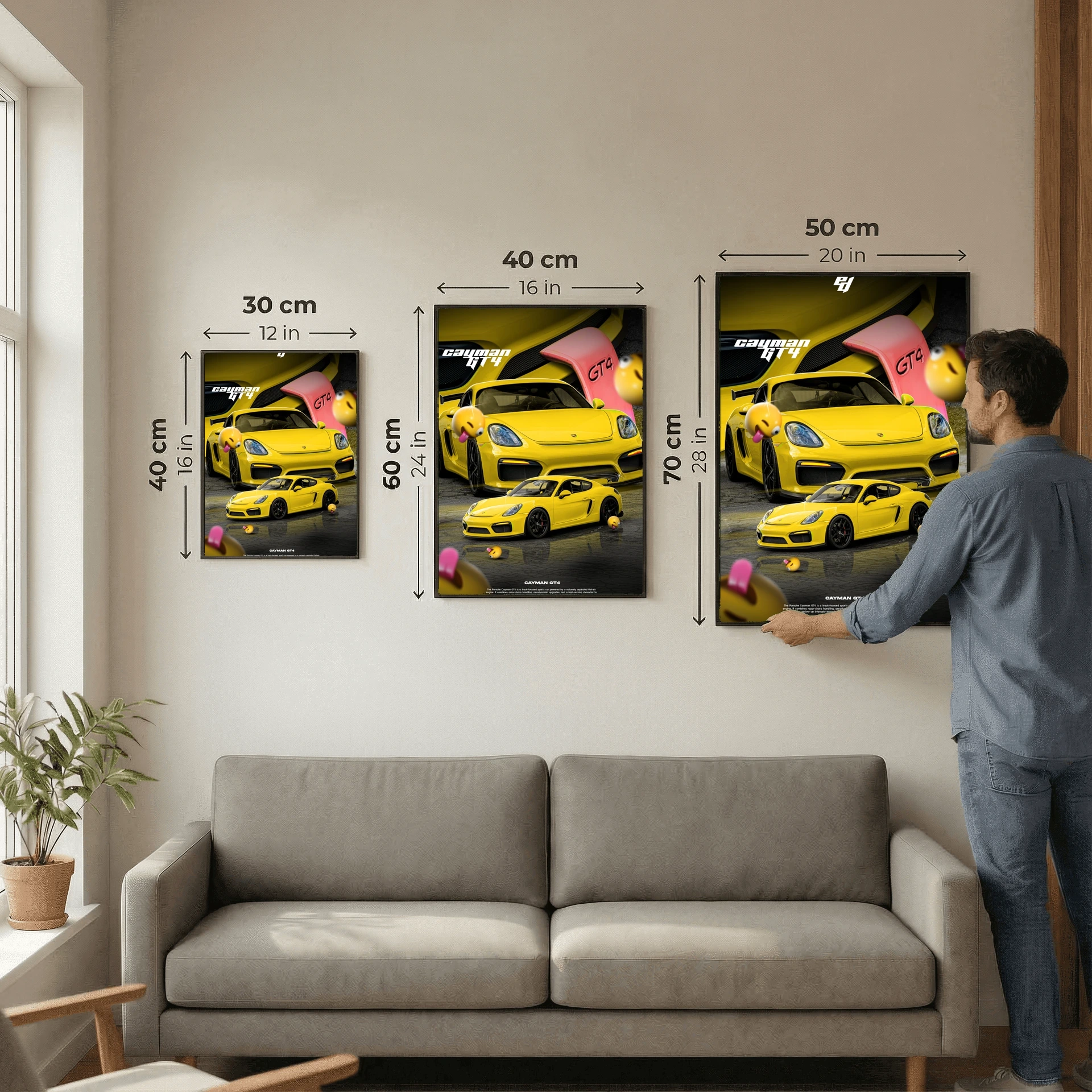 Porsche Cayman GT4 - Car Poster