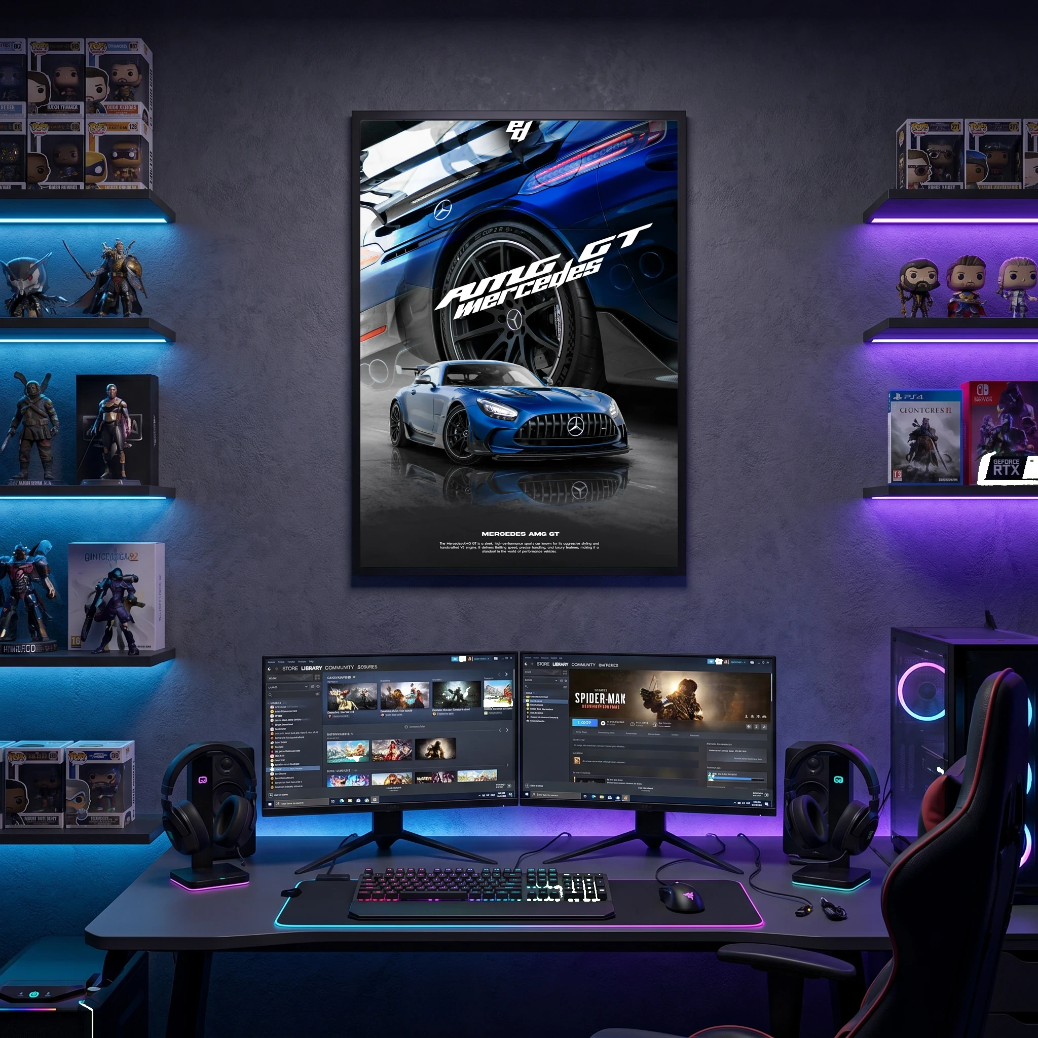 Mercedes AMG GT - Car Poster