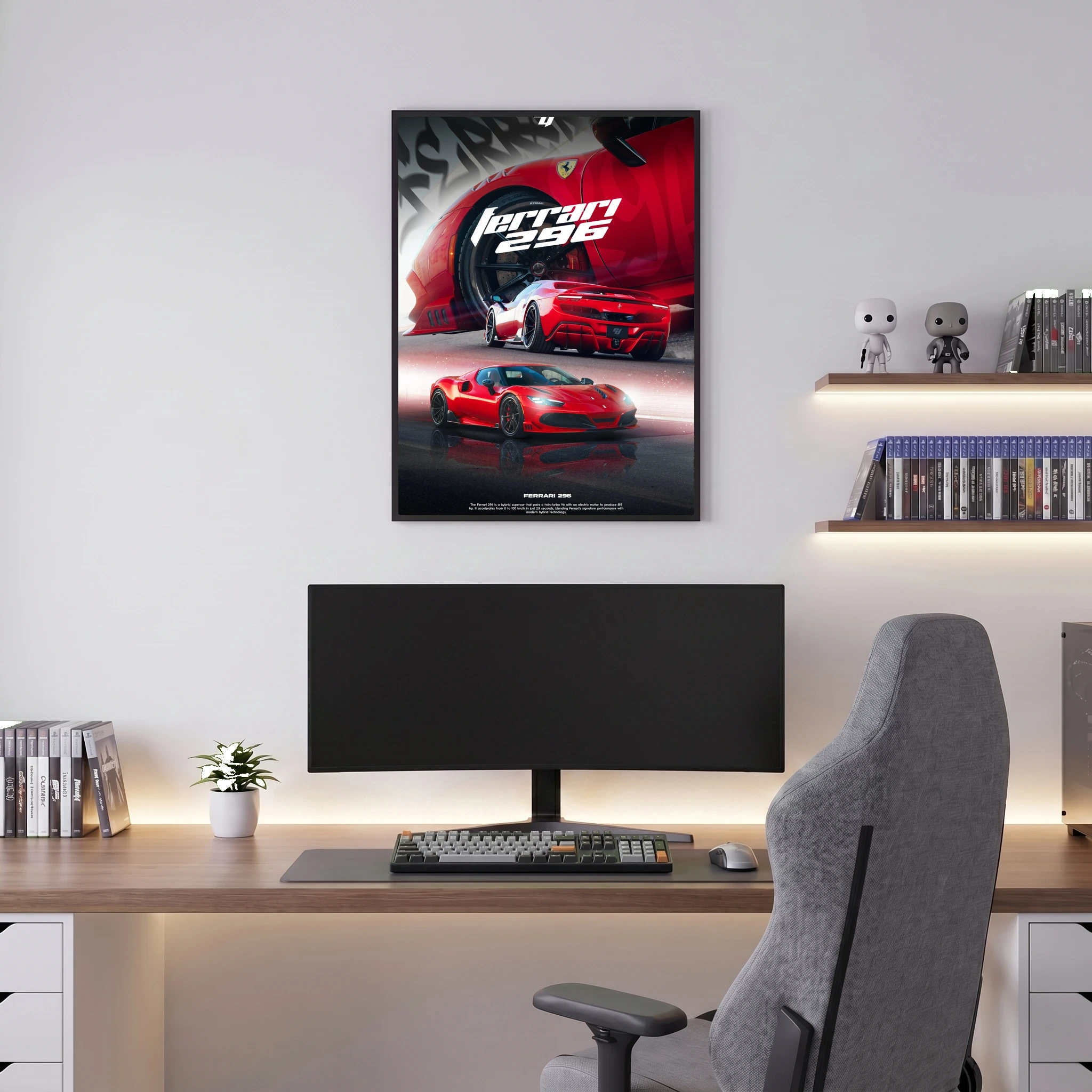 Ferrari 296 GTB - Car Poster